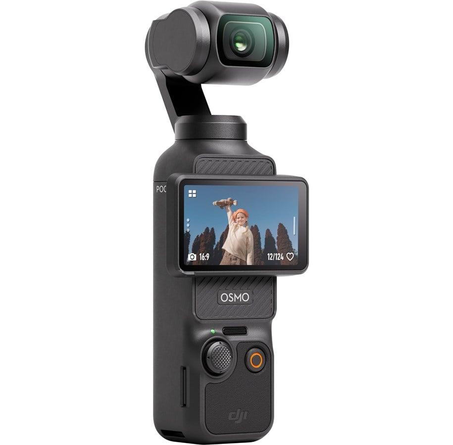 DJI Osmo Pocket 3 Creator Combo med håndholdt kamera, mikrofon, batterigreb og etui