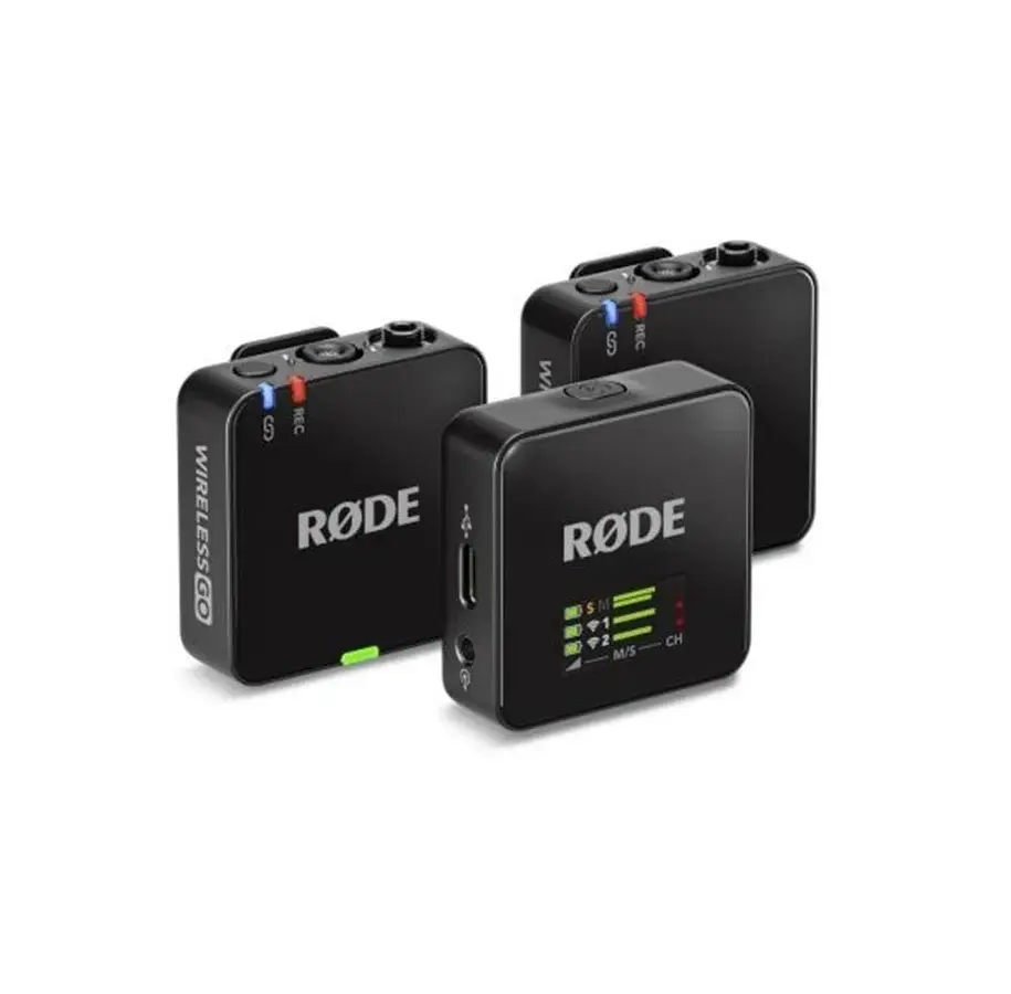 Sort Røde Wireless GO Gen 3 sæt med to sendere og kameramodtager